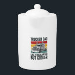 Trucker Dad Like a Regular Dad But Cooler Shirt_1 Teapot<br><div class="desc">Trucker Dad Like a Regular Dad But Cooler Shirt_1</div>