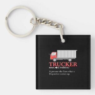 Trucker Definition Keychain