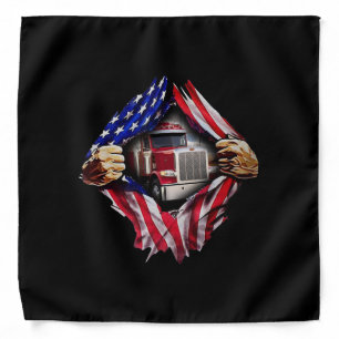 Trucker Driver American Flag Truck Bandana