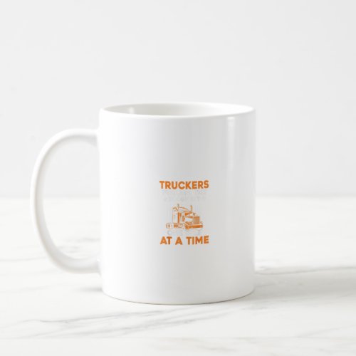 Trucker Driving Dad Trucker Father Truck Driver   Coffee Mug