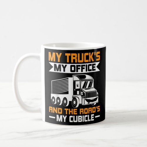 Trucker Driving Dad Trucker Father Truck Driver   Coffee Mug