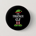 Trucker Elf Family Matching Group Christmas  Button
