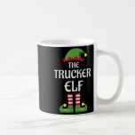 Trucker Elf Family Matching Group Christmas  Coffee Mug