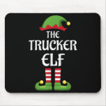 Trucker Elf Family Matching Group Christmas  Mouse Pad