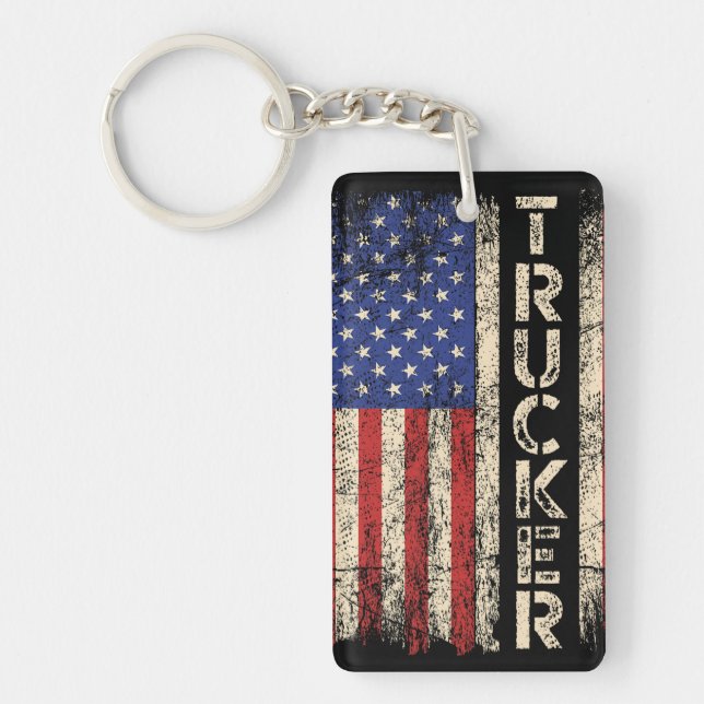 Trucker Flag Keychain (Front)