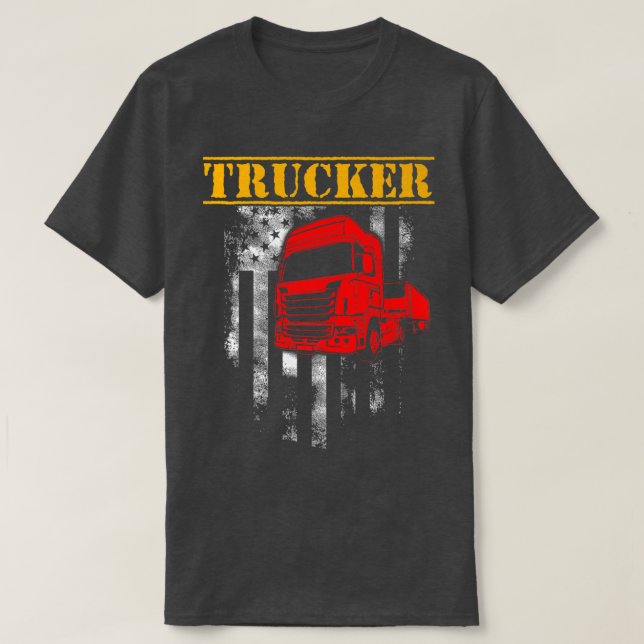 Trucker Funny Truck Driver2950 T-Shirt (Design Front)