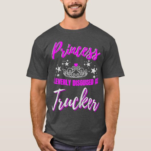 Trucker Gifts for Women Big Rig Female Truck T_Shirt