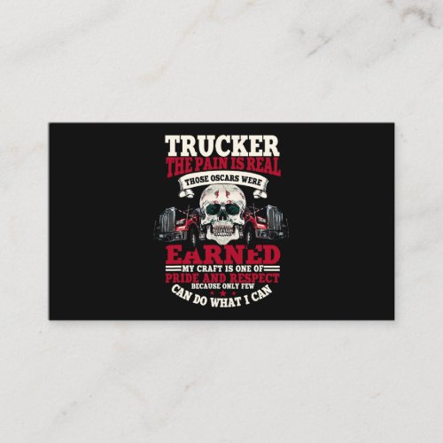 Trucker Gifts Funny Tractor Trailer 18 Wheeler Business Card