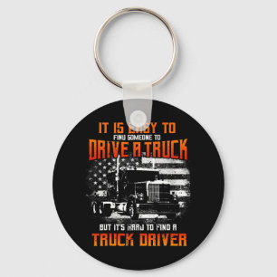 Trucker Gifts Tractor Trailer Truck 18 Wheeler Har Keychain