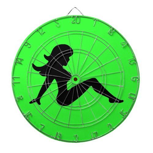 Trucker Girl Green Dartboard