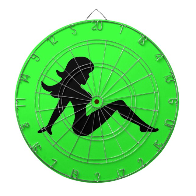 Trucker Girl Green Dartboard (Front)