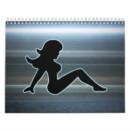 Trucker Girl on Metal Calendar
