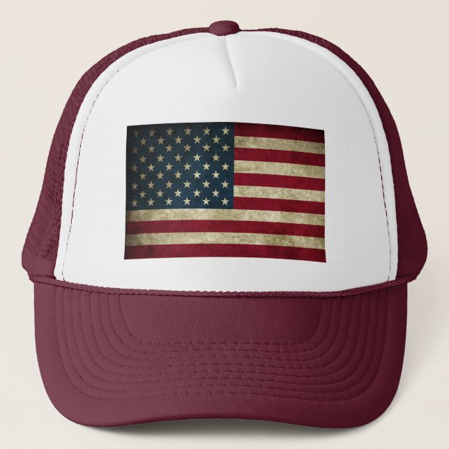 Trucker Hat/American Flag Trucker Hat (Front)