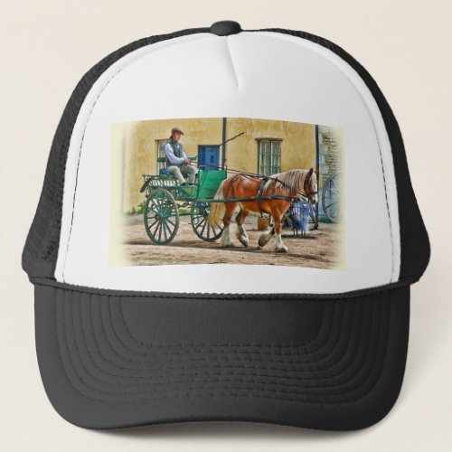 Trucker Hat At the Blacksmiths _ Cream Background Trucker Hat