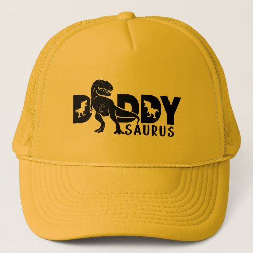 Trucker Hat Daddy Saurus design