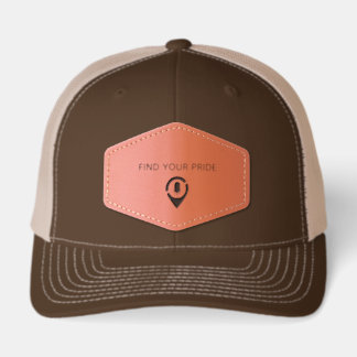 Trucker Hat-Leather Patch Leather Patch Hat