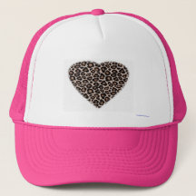 trucker hat - leopard heart