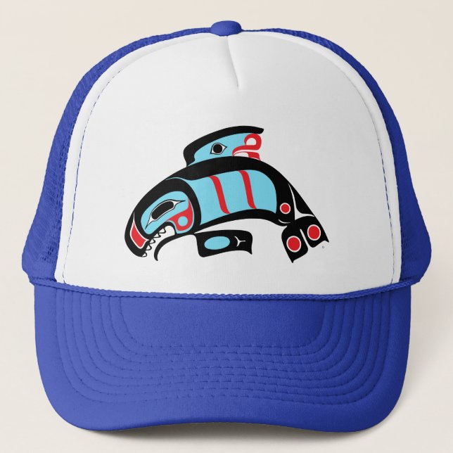 Trucker Hat - Orca Native American Indian Style (Front)