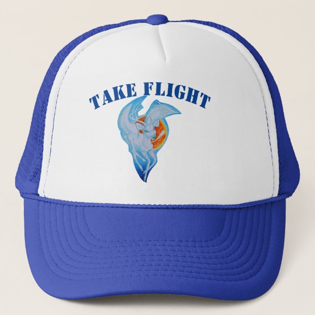 Trucker Hat Take Flight Over Plight  (Front)