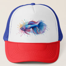 Trucker Hat - Watercolor Series: Betta Fish