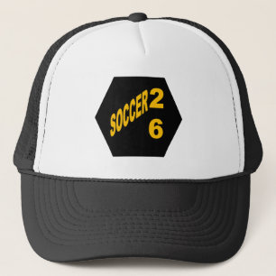 Trucker Hat White and blach SOCCER 26