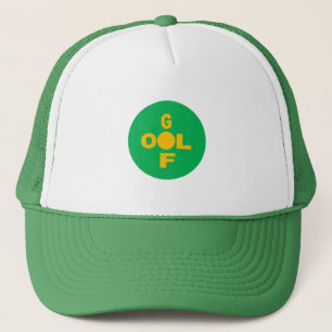 Trucker Hat white and green DESIGN GOLF