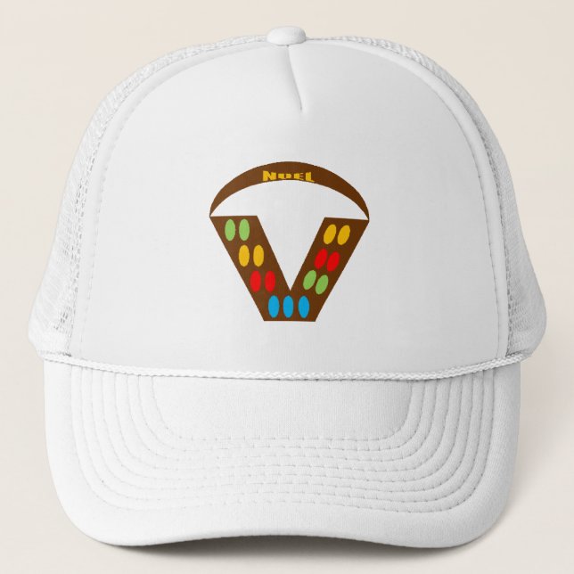 Trucker Hat white CHRISTMAS CHOCOLATE CANDY (Front)