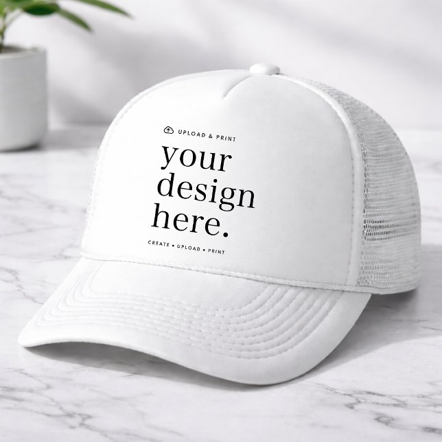 Trucker Hat Your Design Upload (Upload your artwork and turn this hat into custom merch, team workwear or a stylish gift)