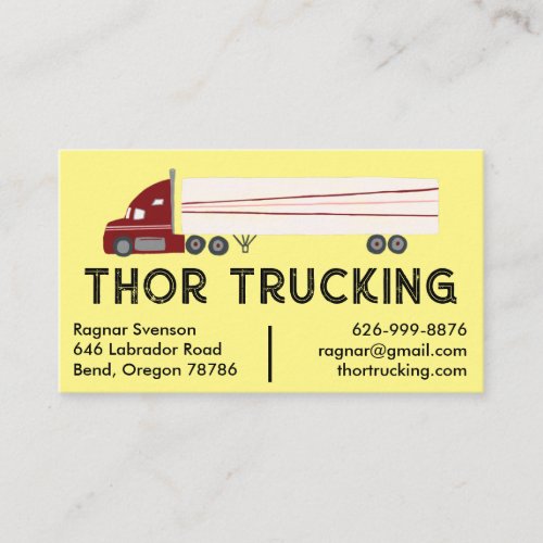 Trucker Hauling Logistics Trucking Moving Truck Business Card