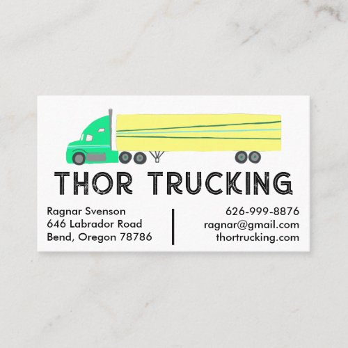 Trucker Hauling Logistics Trucking Moving Truck  Business Card