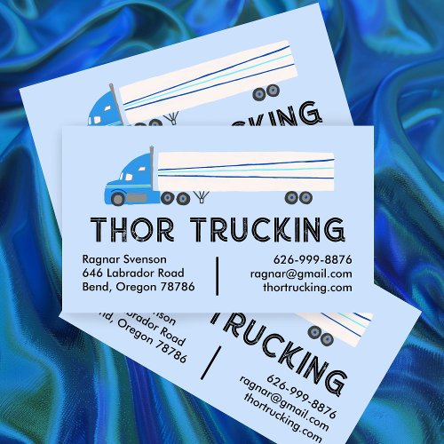 Trucker Hauling Logistics Trucking Moving Truck  Business Card