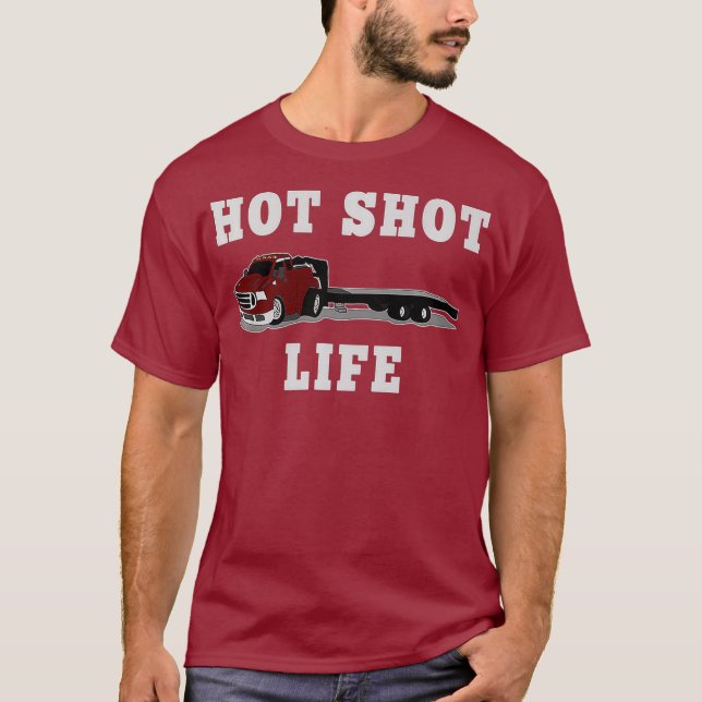 Trucker Hot Shot Trucking  Dually Trailer CDL T-Shirt (Front)