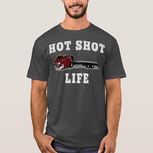 Trucker Hot Shot Trucking OTR Diesel Dually CDL T-Shirt (Front)