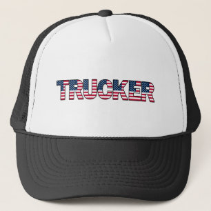 Trucker Letters American Flag Patriotic Road Pride Hat