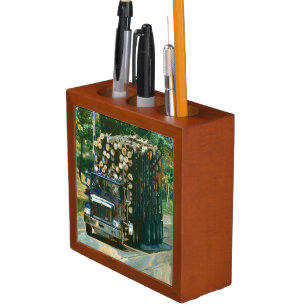 Trucker Logging Truck Lorry Heavy Transport Gift6 Pencil/Pen Holder