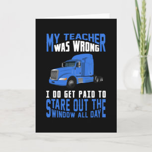 Trucker Love Truck Driver Trucks Funny Gift Idea Card