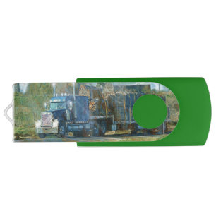 Trucker Lumber Truck Lorry Heavy Transport Gift 7 USB Flash Drive