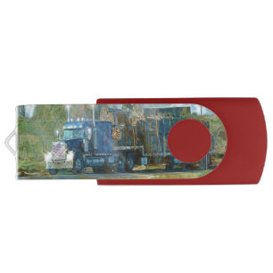 Trucker Lumber Truck Lorry Heavy Transport Gift 7 USB Flash Drive