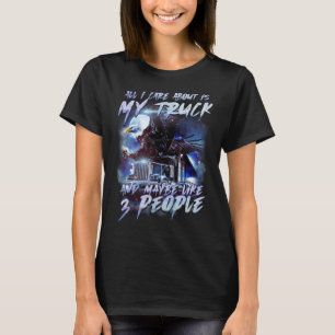 Trucker Men Women Big Rig Trucking Truckin' Road L T-Shirt