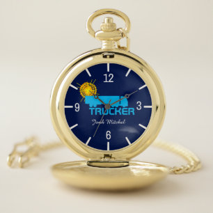 Trucker personal customizable pocket watch