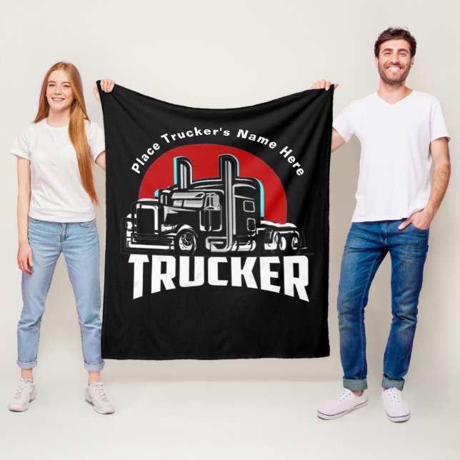 Trucker Personalized Gift Blanket (In Situ)