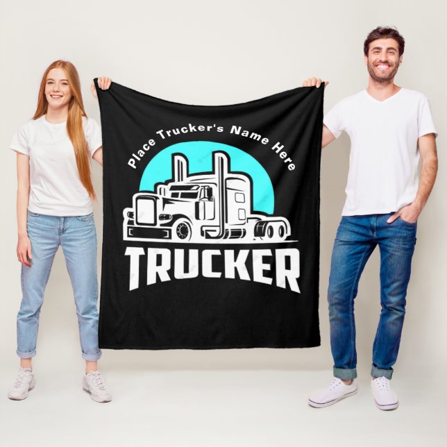 Trucker Personalized Gift Blanket (In Situ)