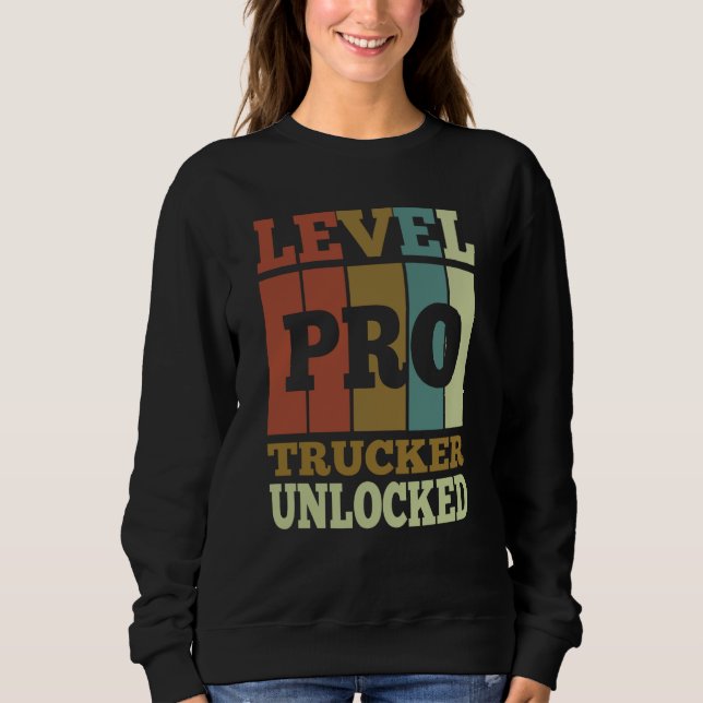 Trucker Pro Unlocked Vintage Style Unique Sweatshirt (Front)