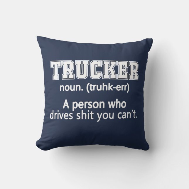 TRUCKER THROW PILLOW (Front)