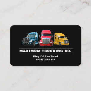 Trucker Transport Semi Trucking Company Business Card