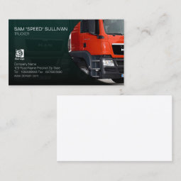 Trucker Transportation Haulage Service Red Truck Business Card | Zazzle