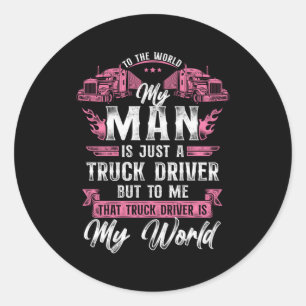 Trucker Truck Driver Day Friend Classic Round Sticker