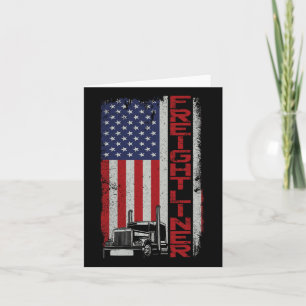Trucker Truck Driver Halloween Pun Vintage Usa Ame Card