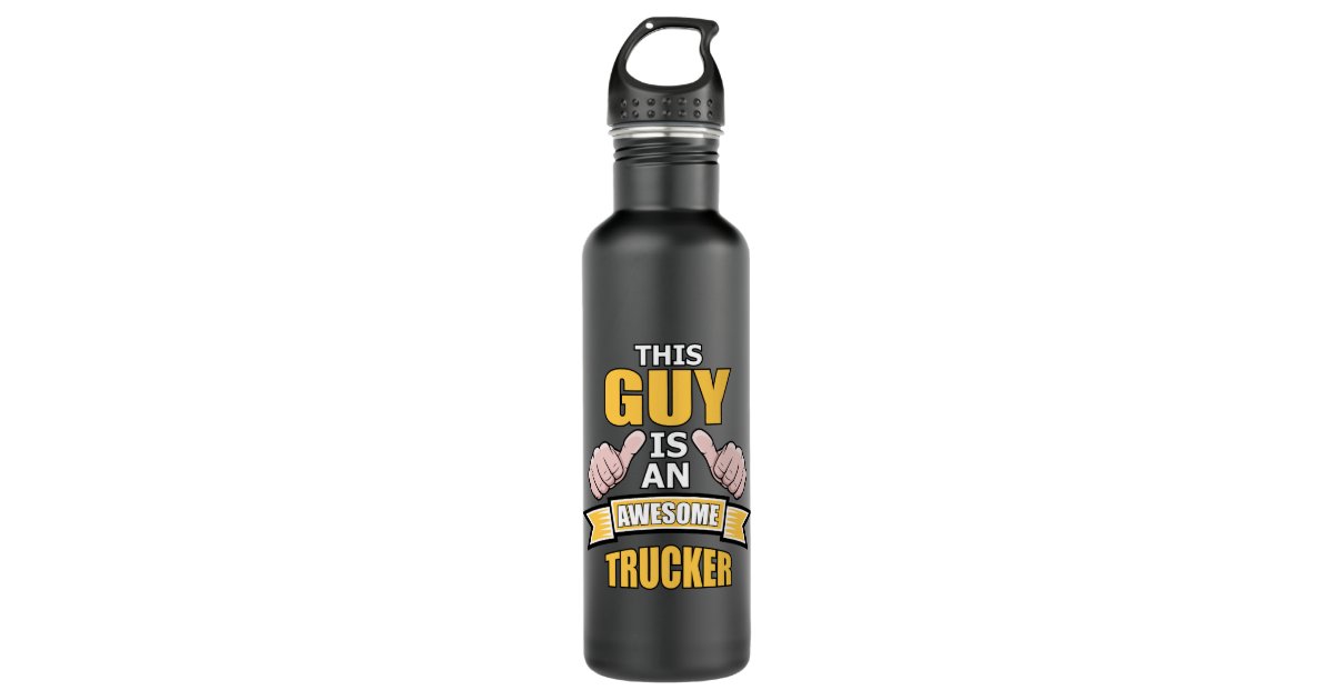 20oz Truck Driver Gifts for Men - Personalized Truck Tumbler, Best Truckin  Dad Ever - Cool Gifts for