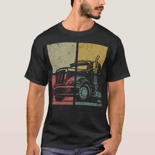 Trucker Truck Driver Retro Truck Retro Vintage T_Shirt